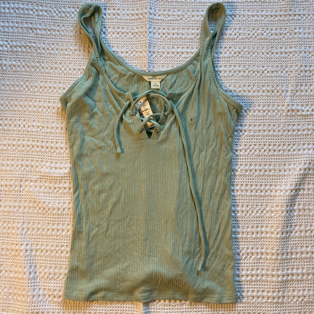 Mint Aeropostale tie tank top. Never worn with tag